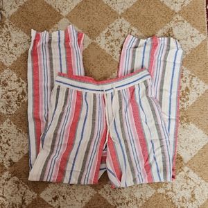 Old Navy striped linen pants